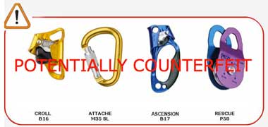 counterfeit climbing gear